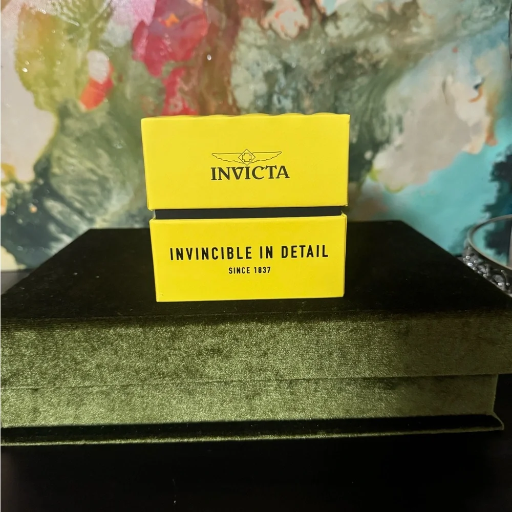 Invicta Silver Watch with Black Dial